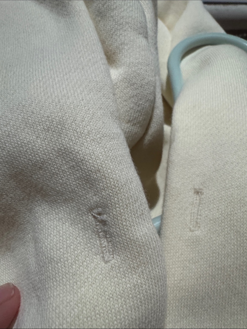 Essentials Cream Hoodie with Black Logo - Picture 7 of 12